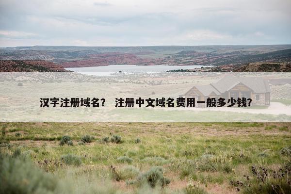 汉字注册域名? 注册中文域名费用一般多少钱?