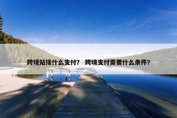 跨境站接什么支付？ 跨境支付需要什么条件？