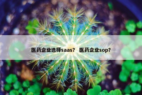 医药企业选择saas？ 医药企业sop？