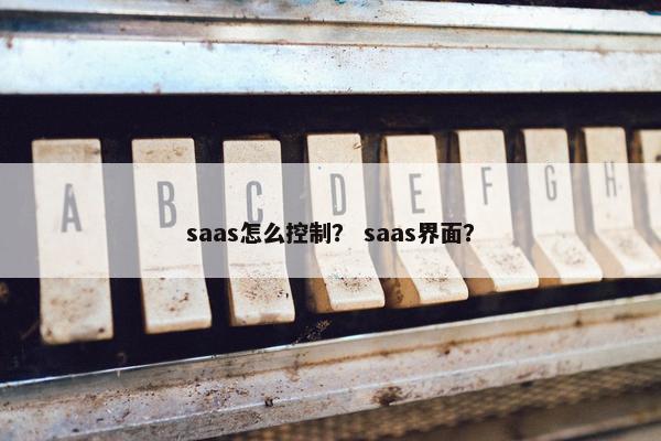 saas怎么控制？ saas界面？