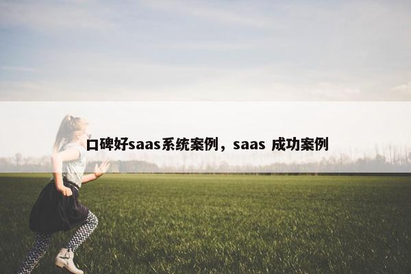 口碑好saas系统案例，saas 成功案例