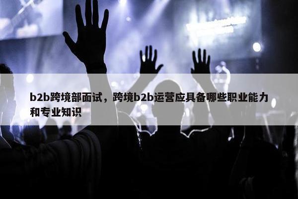 b2b跨境部面试，跨境b2b运营应具备哪些职业能力和专业知识