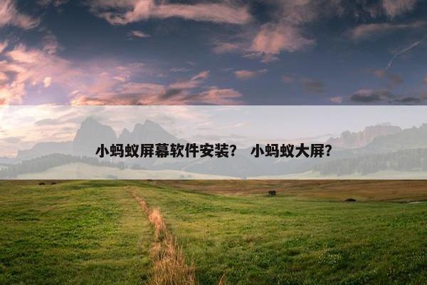 小蚂蚁屏幕软件安装？ 小蚂蚁大屏？
