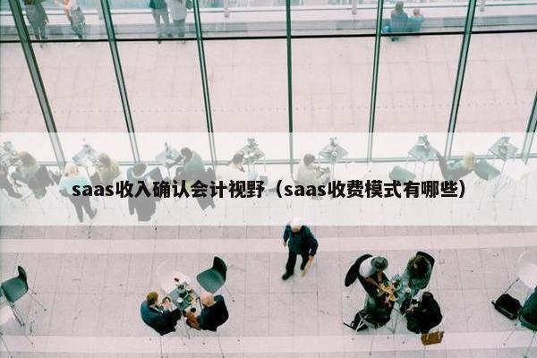 saas收入确认会计视野（saas收费模式有哪些）