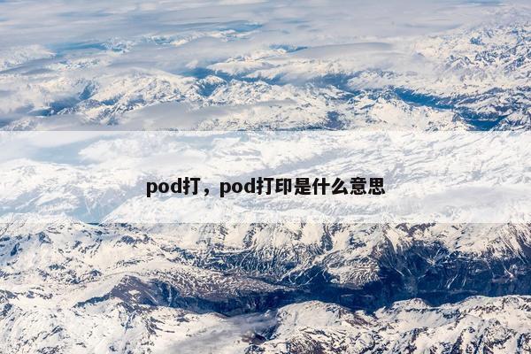 pod打，pod打印是什么意思