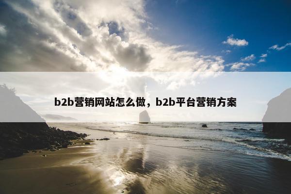 b2b营销网站怎么做，b2b平台营销方案