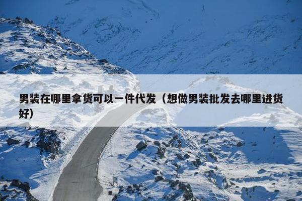 男装在哪里拿货可以一件代发（想做男装批发去哪里进货好）