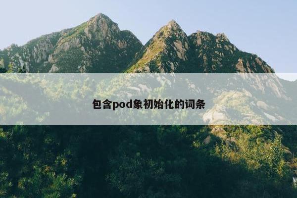 包含pod象初始化的词条