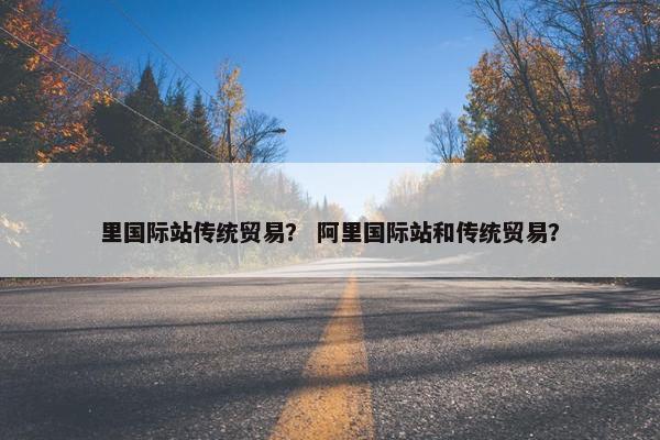 里国际站传统贸易? 阿里国际站和传统贸易?
