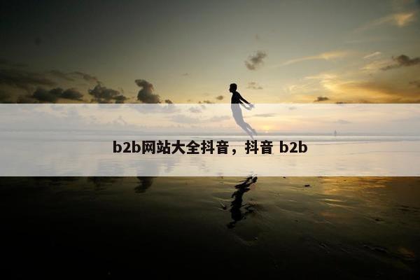 b2b网站大全抖音，抖音 b2b