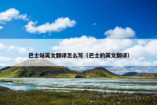 巴士站英文翻译怎么写(巴士的英文翻译)