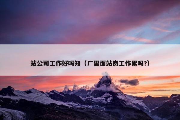 站公司工作好吗知（厂里面站岗工作累吗?）