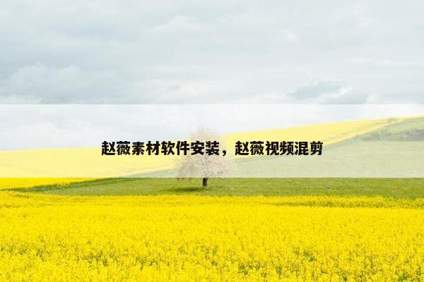 赵薇素材软件安装，赵薇视频混剪