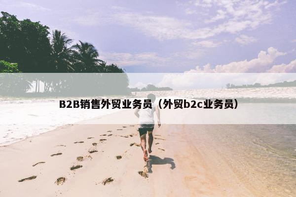 B2B销售外贸业务员（外贸b2c业务员）