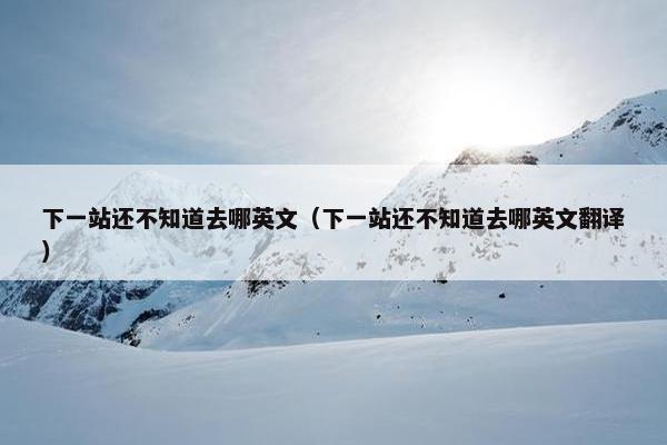 下一站还不知道去哪英文（下一站还不知道去哪英文翻译）