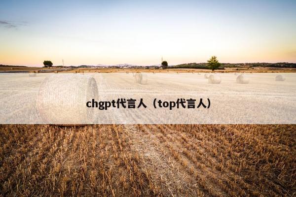 chgpt代言人(top代言人)