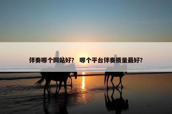 伴奏哪个网站好？ 哪个平台伴奏质量最好？