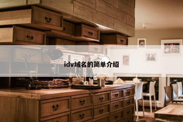 idv域名的简单介绍