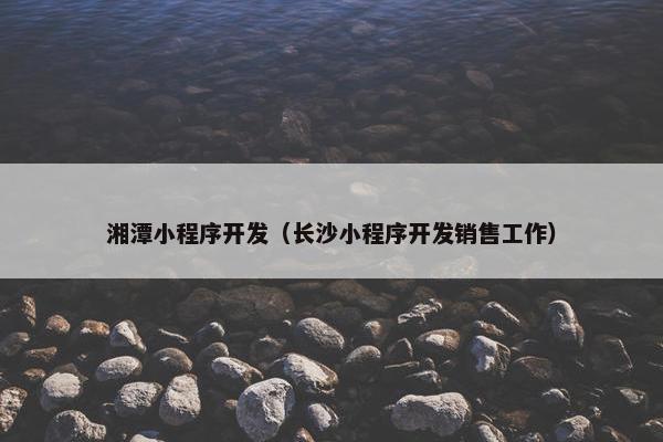 湘潭小程序开发（长沙小程序开发销售工作）