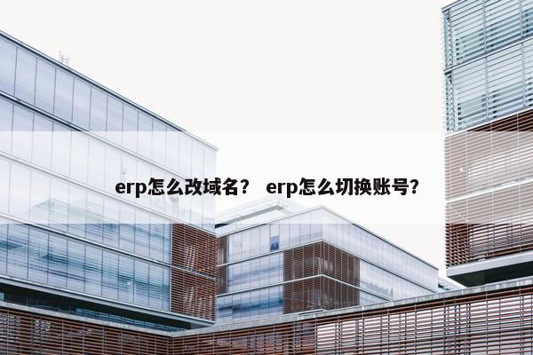 erp怎么改域名？ erp怎么切换账号？
